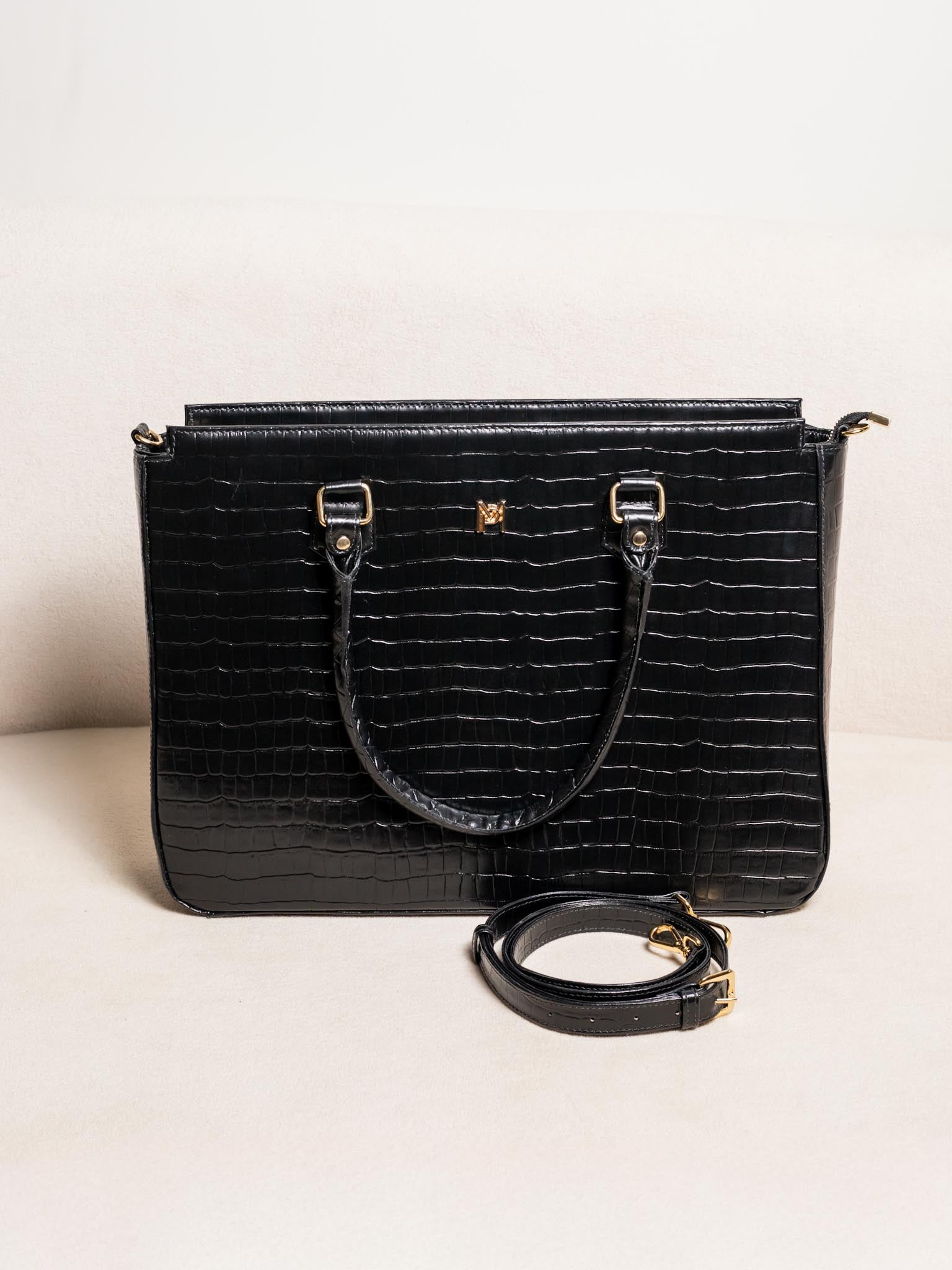 BOLSA PASTA PARA NOTEBOOK DE COURO LEGÍTIMO WORK - PRETA