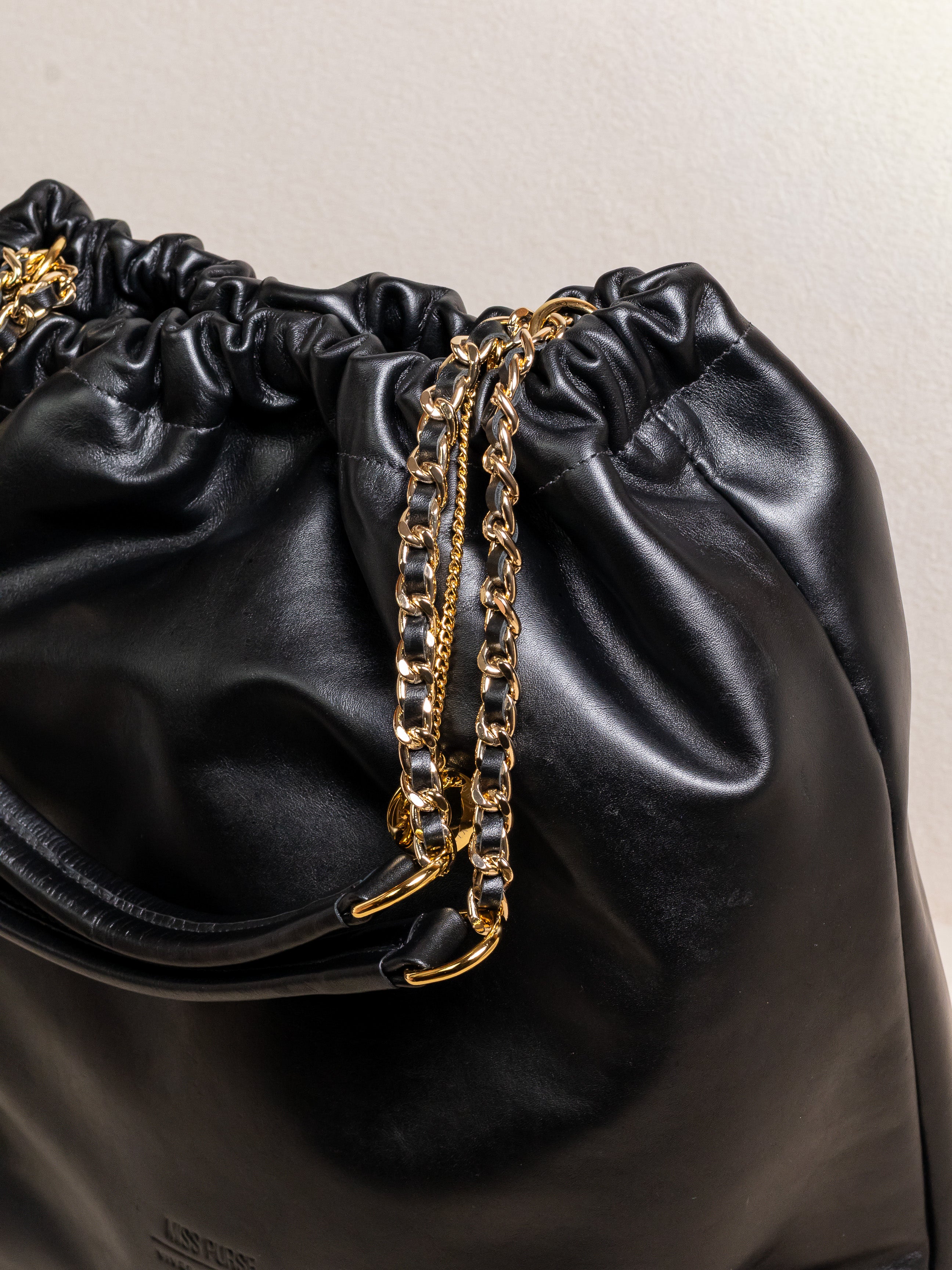 Bolsa Organizer em Couro Legítimo + Necessaire - Preta