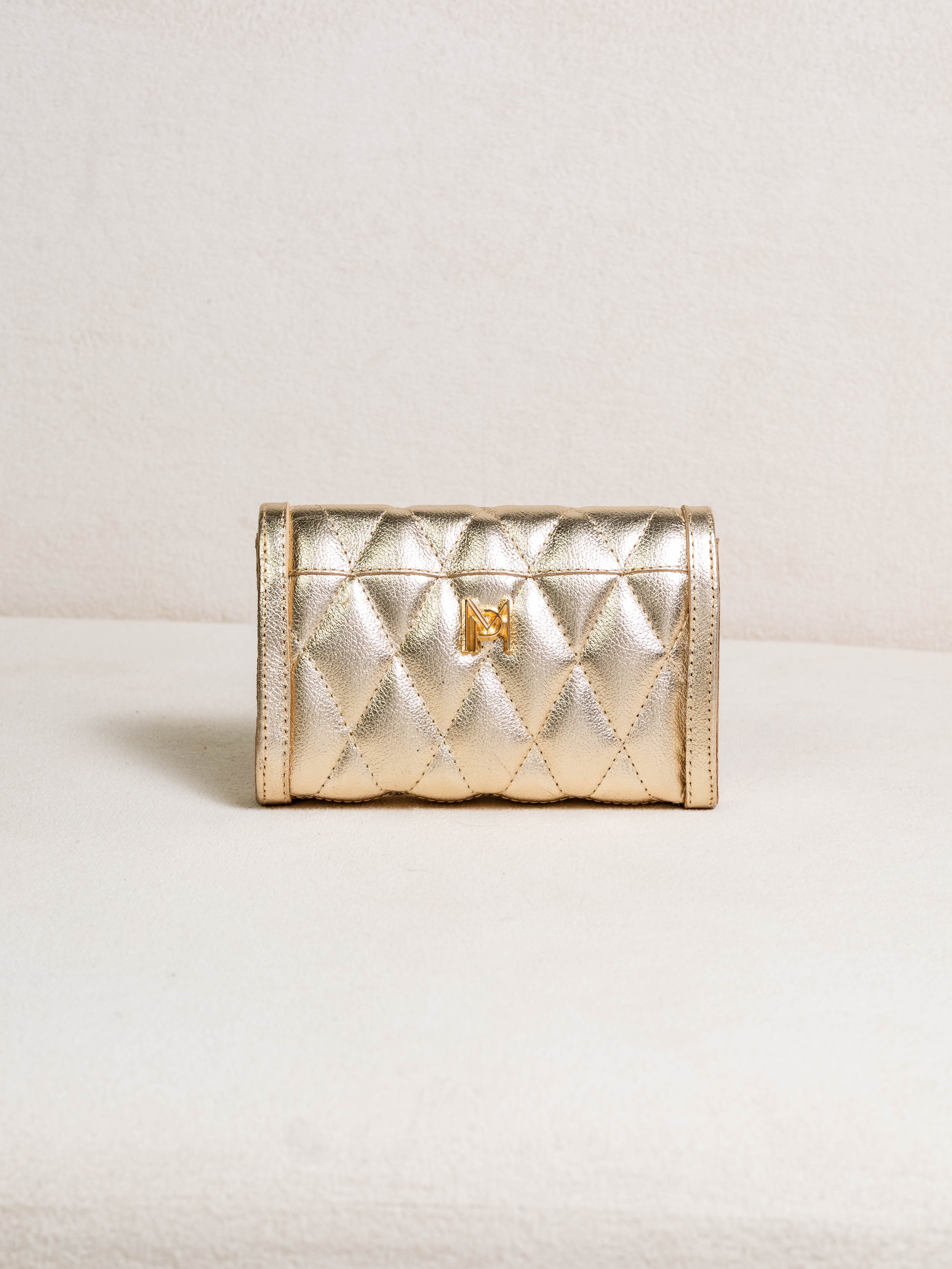Bolsa Couro Legítimo Transversal e Clutch Shine