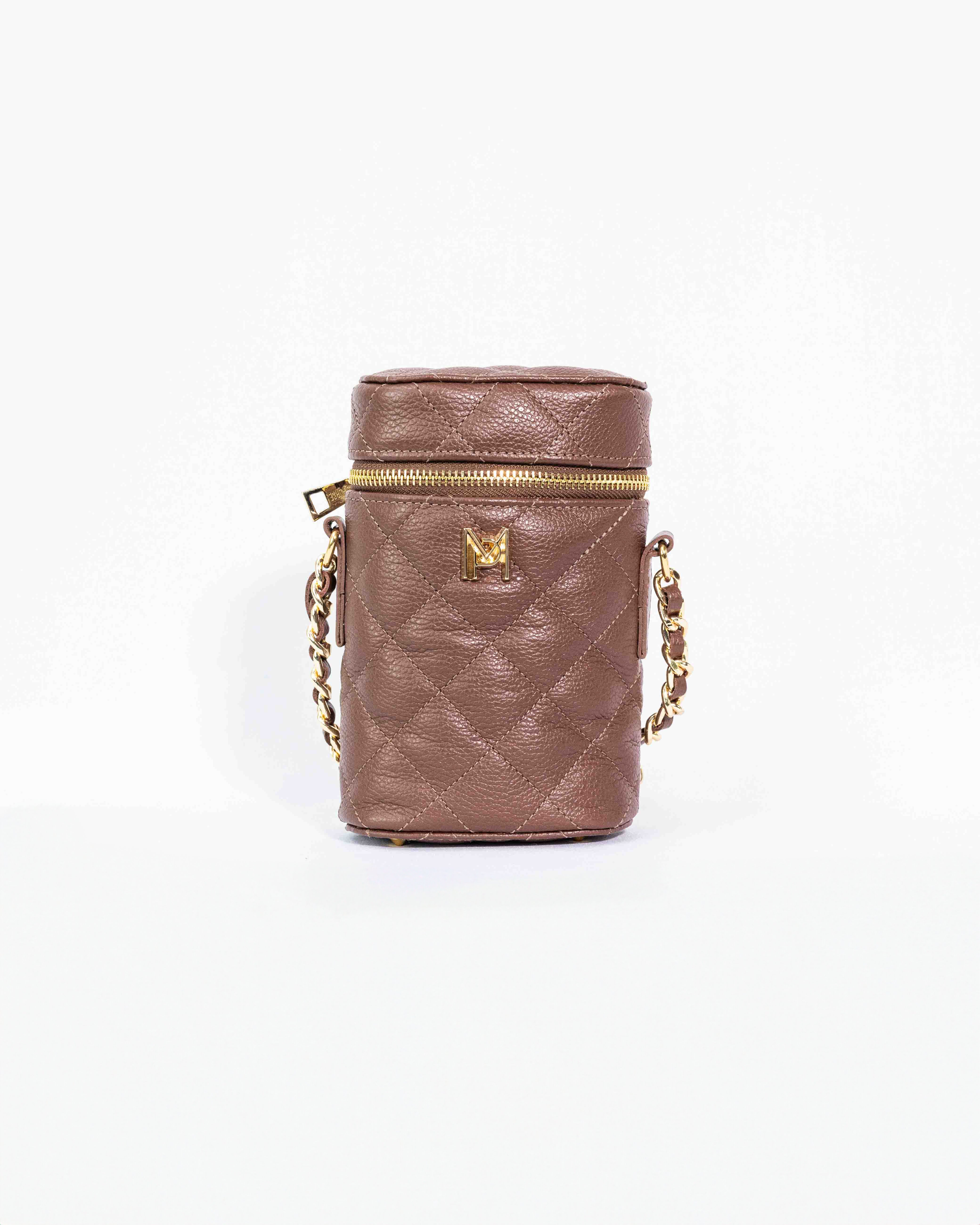 BOLSA HELENA PORTA CELULAR MARROM / COLLAB ANINHA GOMES