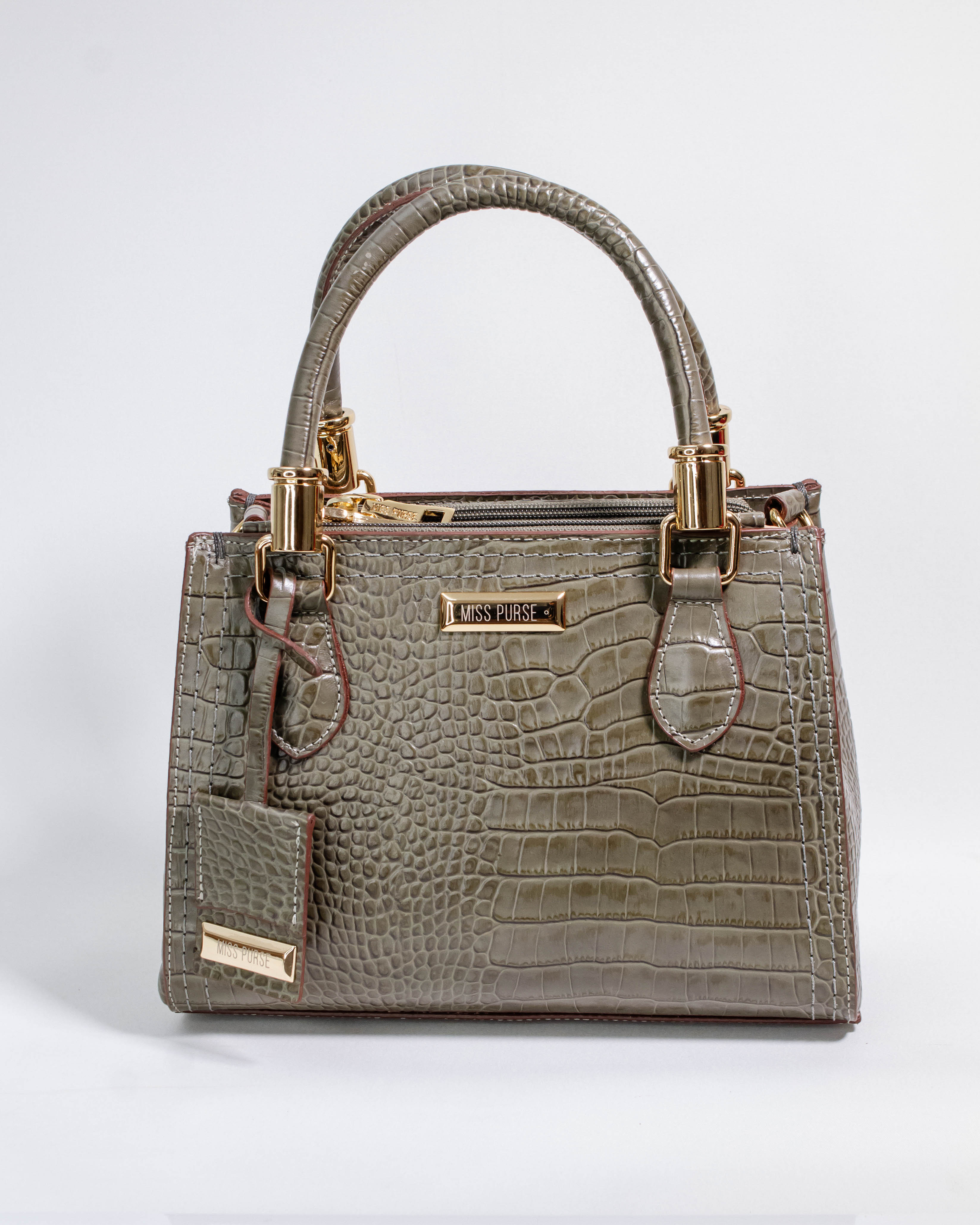 BOLSA VALENTINA VERDE MILITAR CROCO