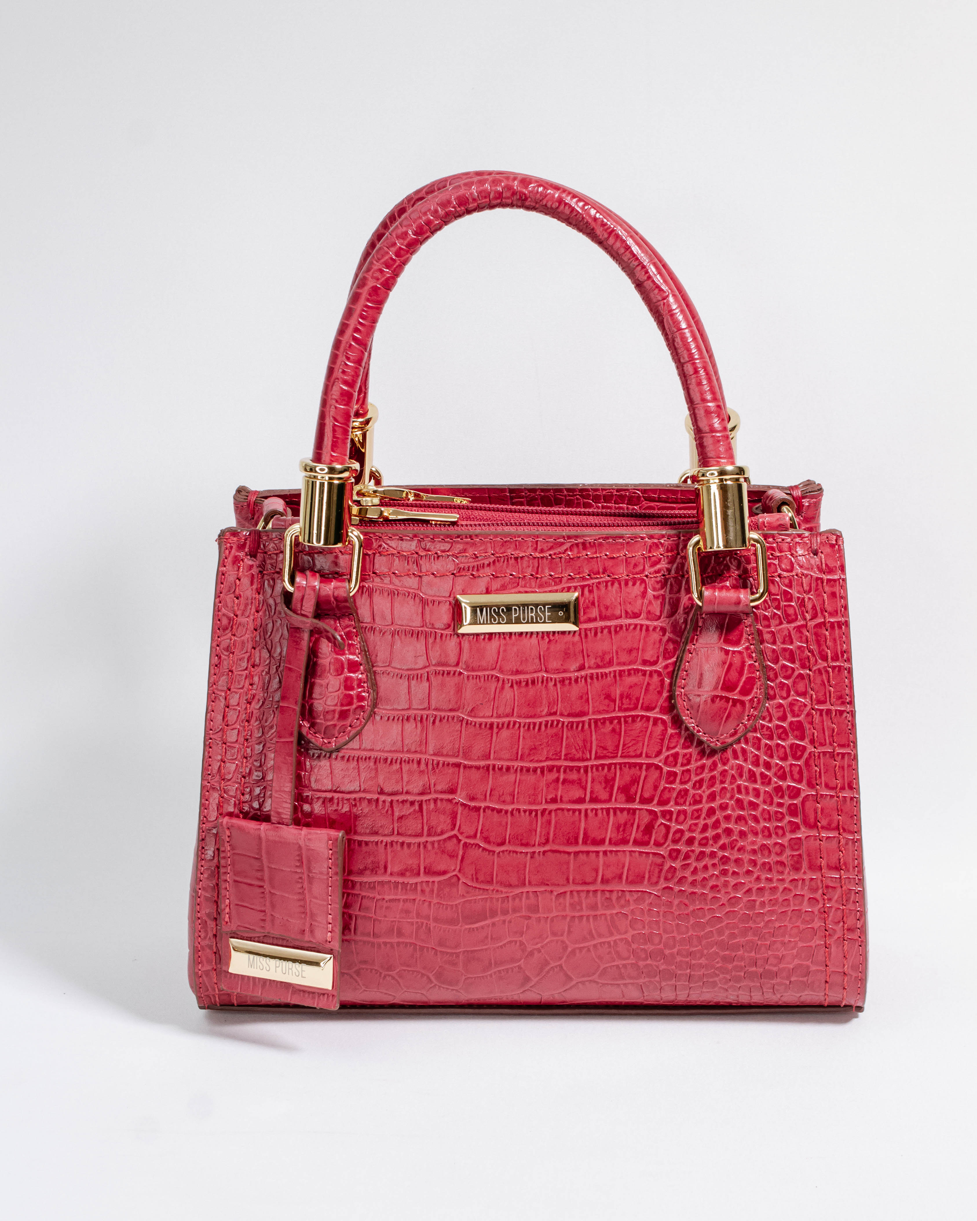 BOLSA VALENTINA VERMELHO CROCO