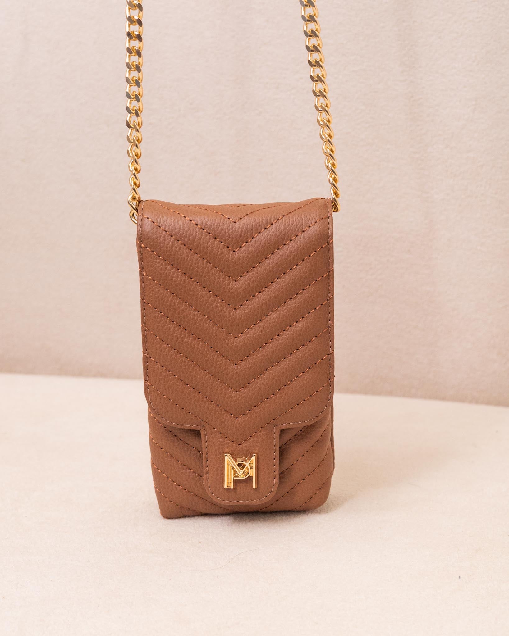 PORTA CELULAR CAMI DE COURO LEGÍTIMO BEGE