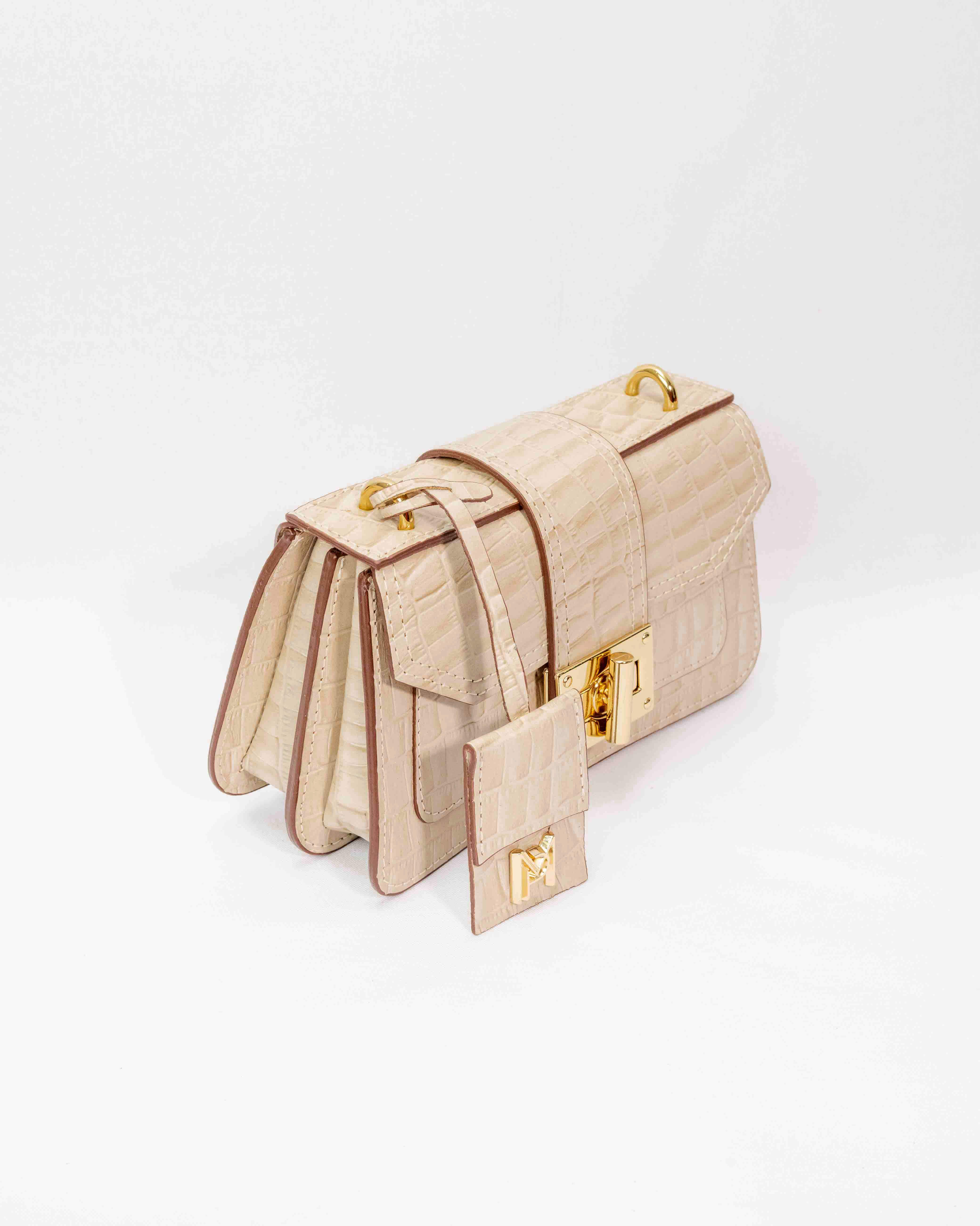 BOLSA MILÃO VANILLA CROCO