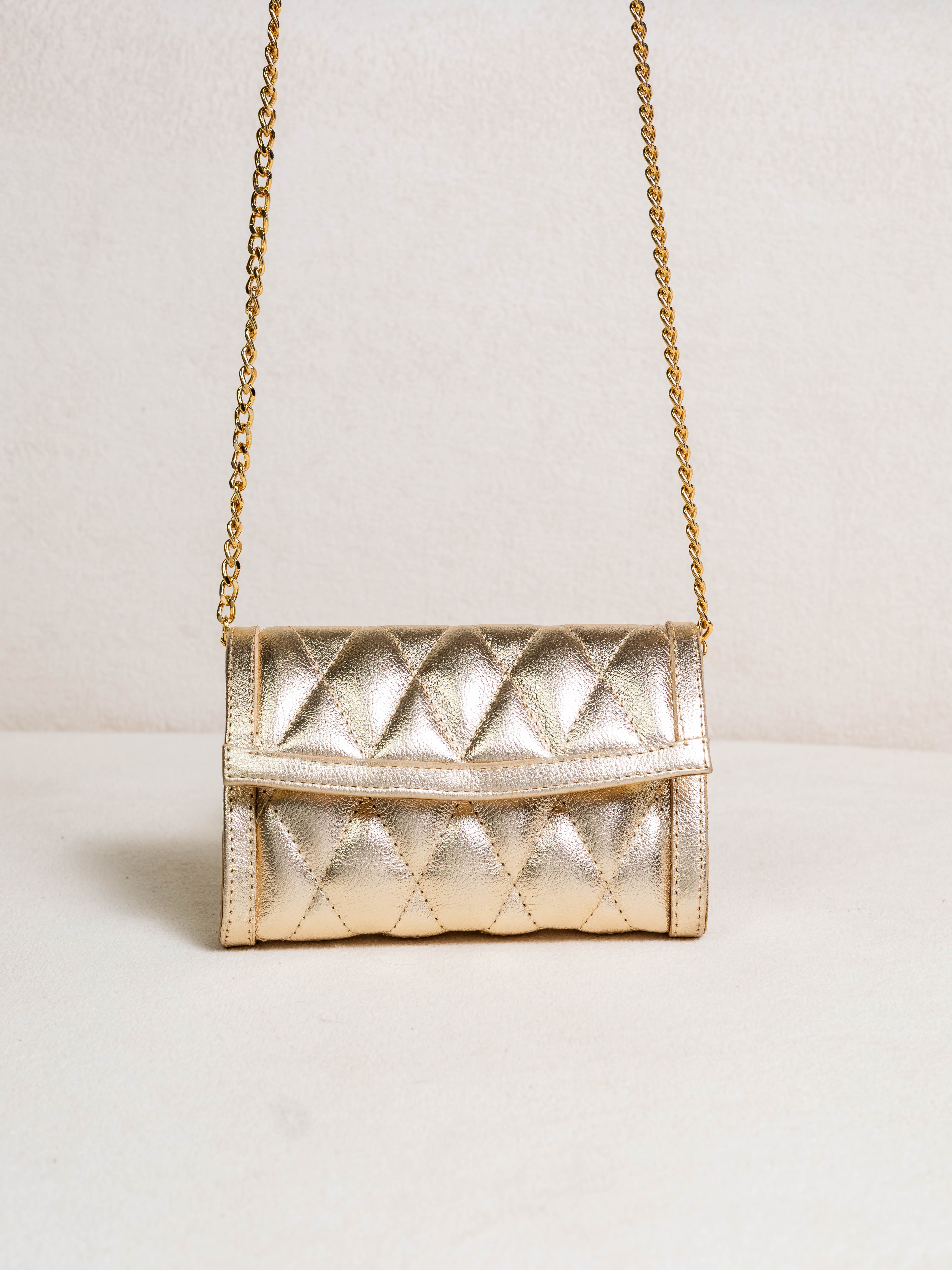 Bolsa Couro Legítimo Transversal e Clutch Shine