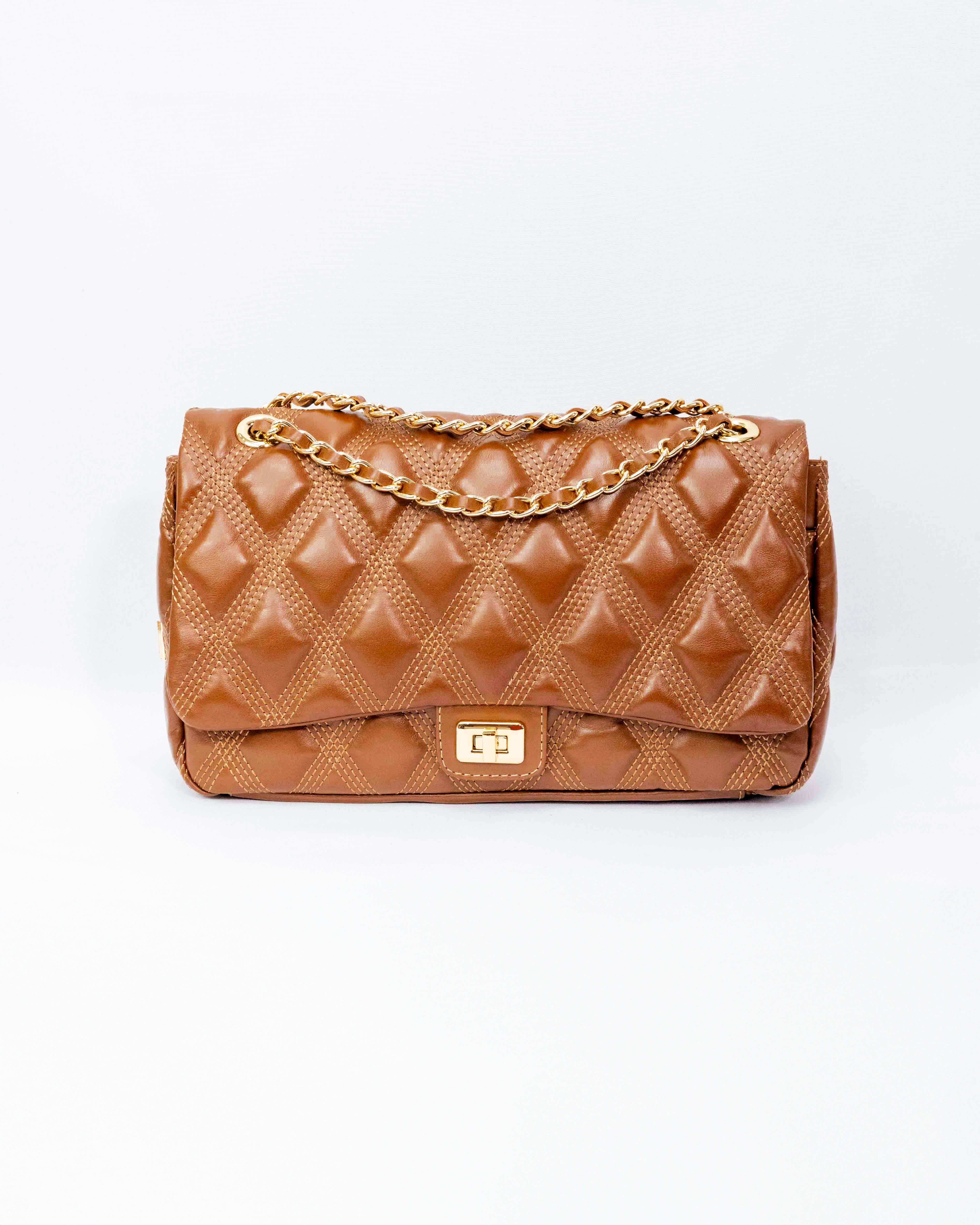 BOLSA BEATRICE MATELASSÊ CARAMELO
