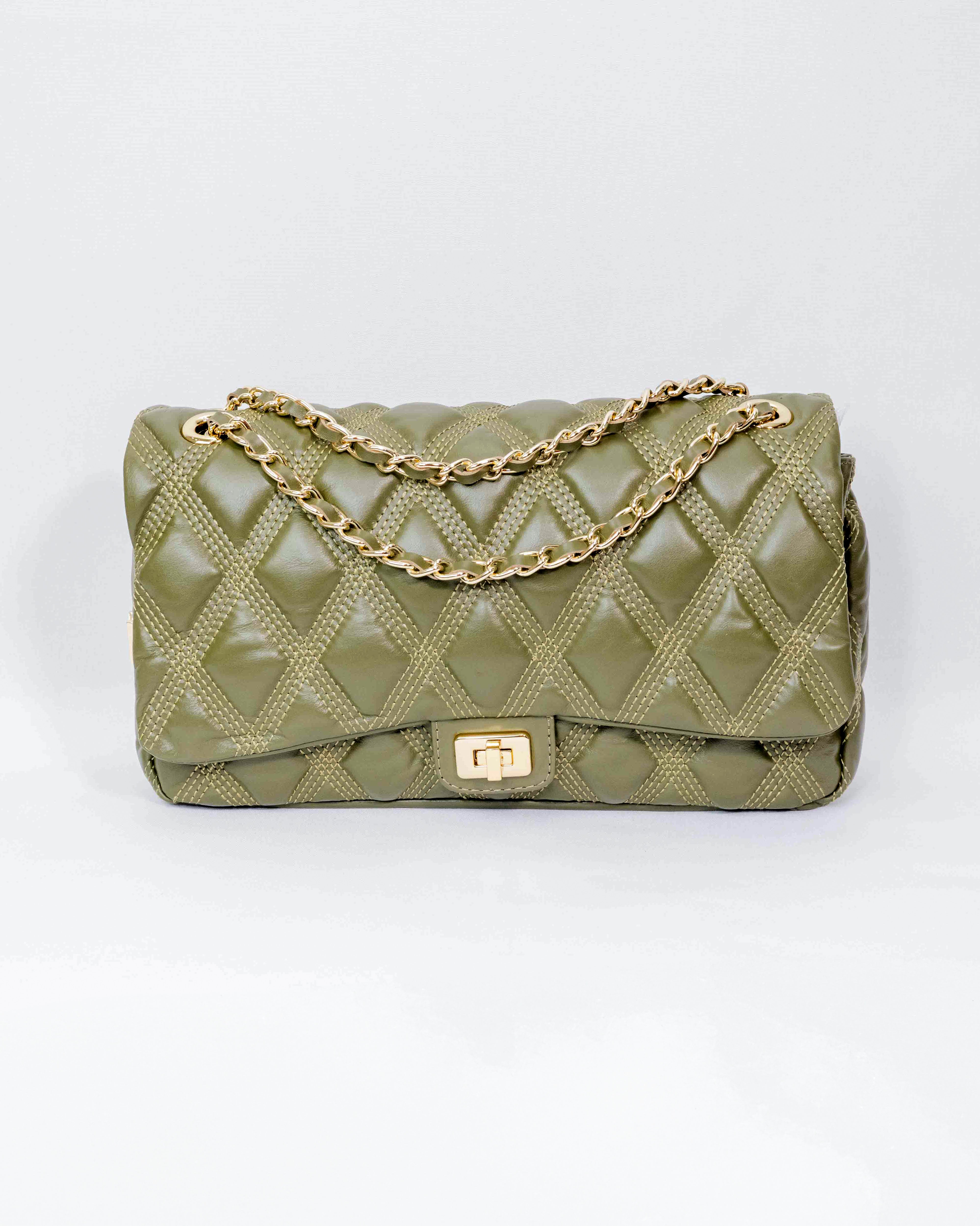 BOLSA BEATRICE MATELASSÊ VERDE OLIVA