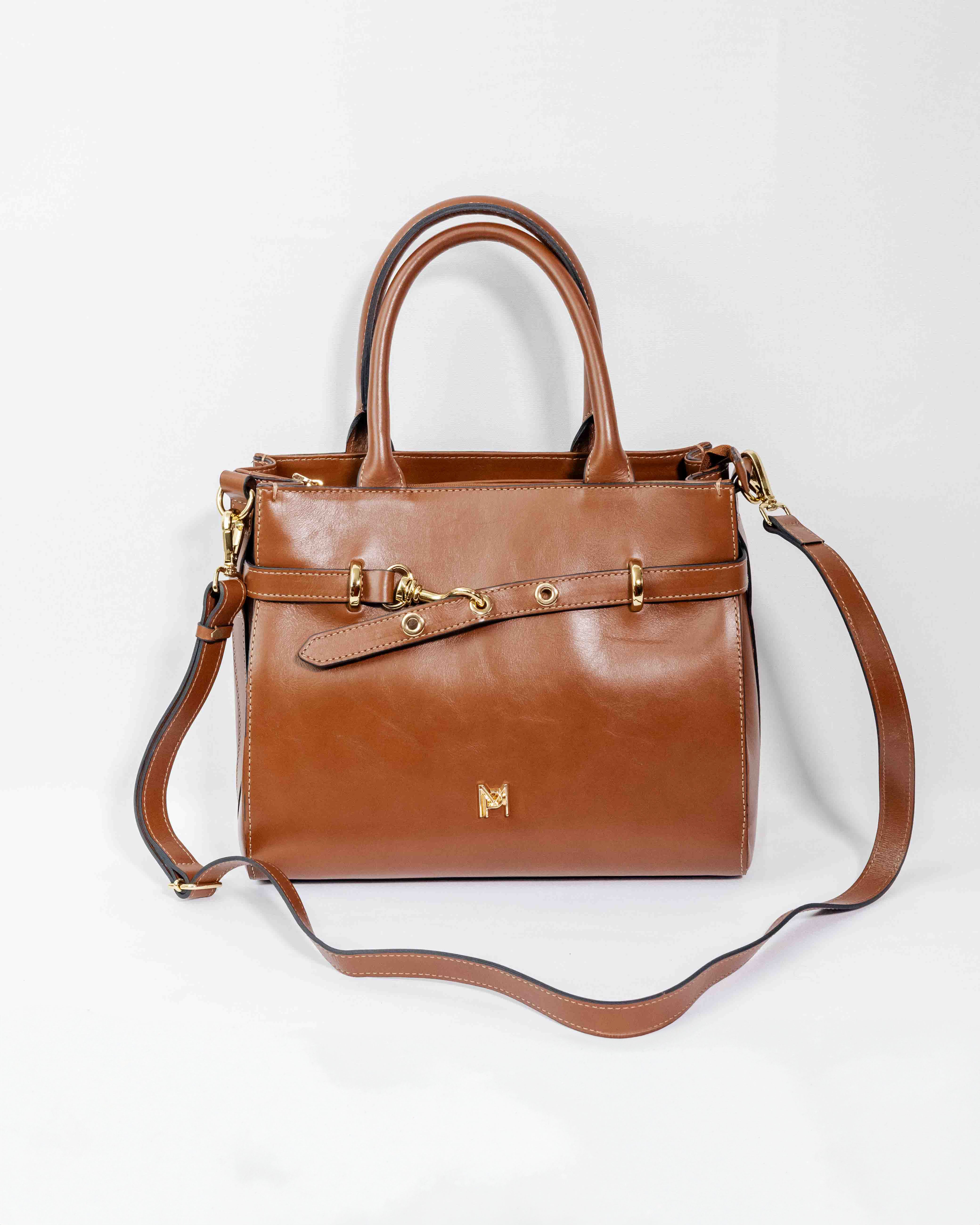 BOLSA MATILDE COURO LEGÍTIMO CARAMELO