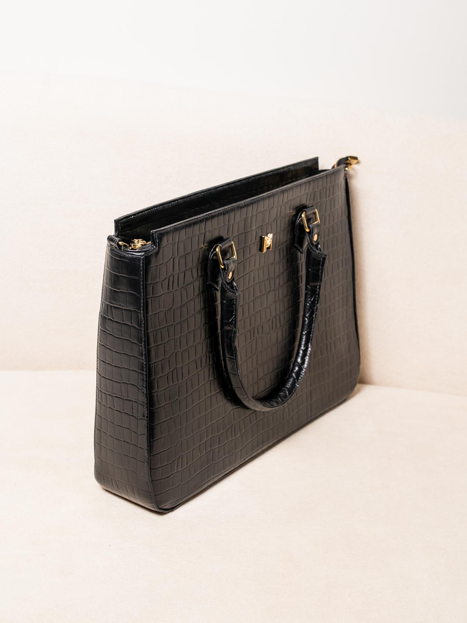 BOLSA PASTA PARA NOTEBOOK DE COURO LEGÍTIMO WORK - PRETA