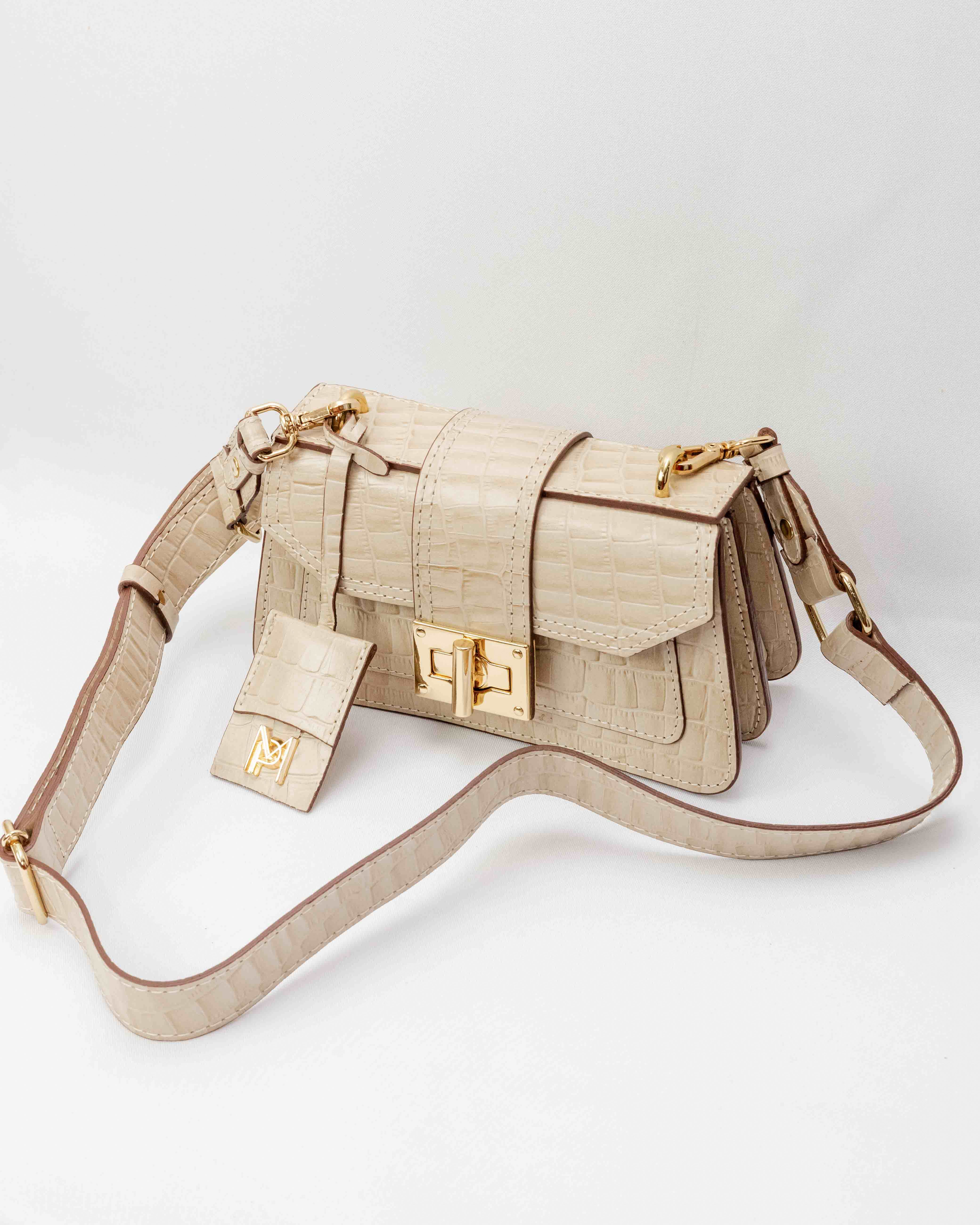 BOLSA MILÃO VANILLA CROCO