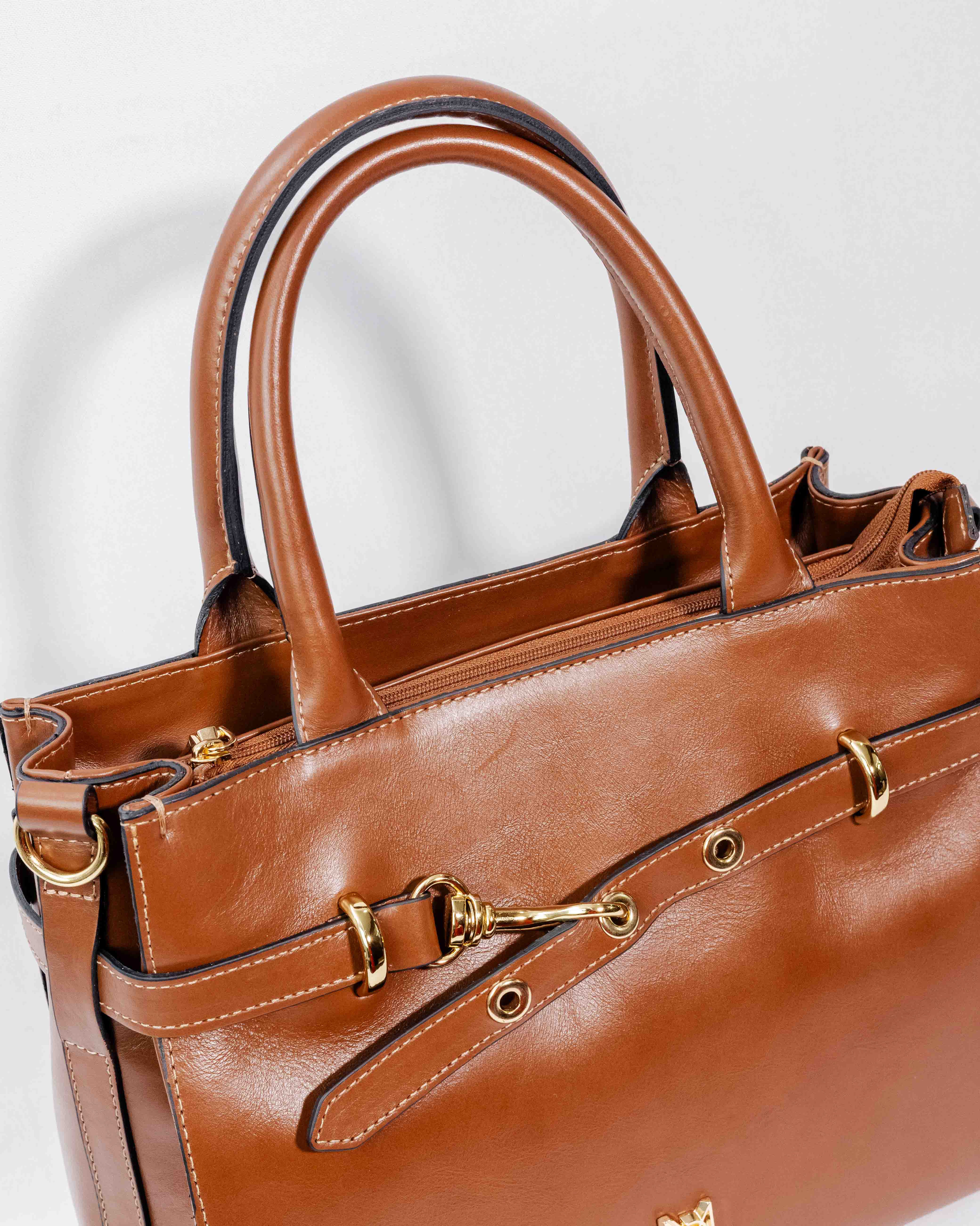 BOLSA MATILDE COURO LEGÍTIMO CARAMELO