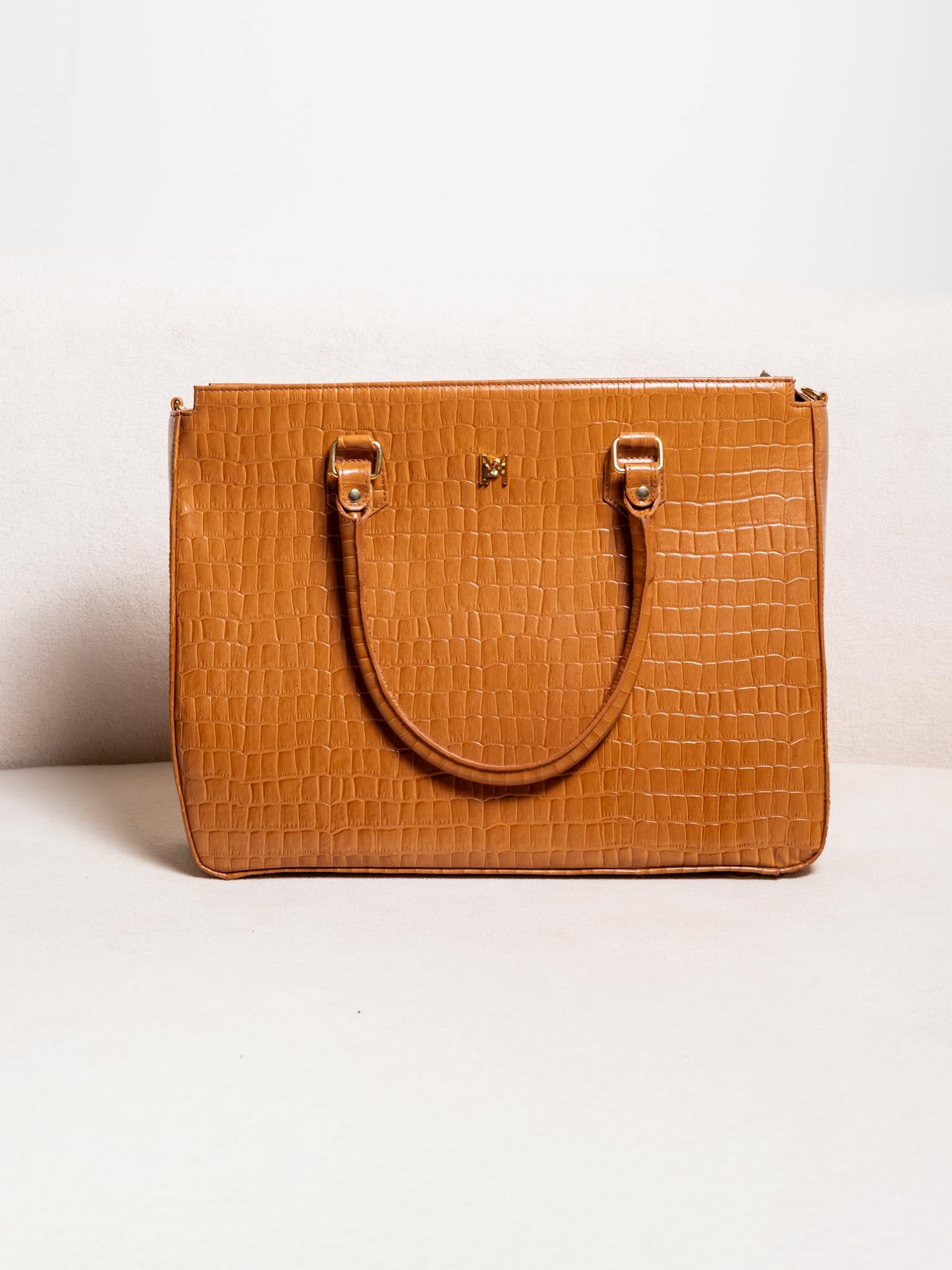 BOLSA PASTA PARA NOTEBOOK DE COURO LEGÍTIMO WORK - CARAMELO