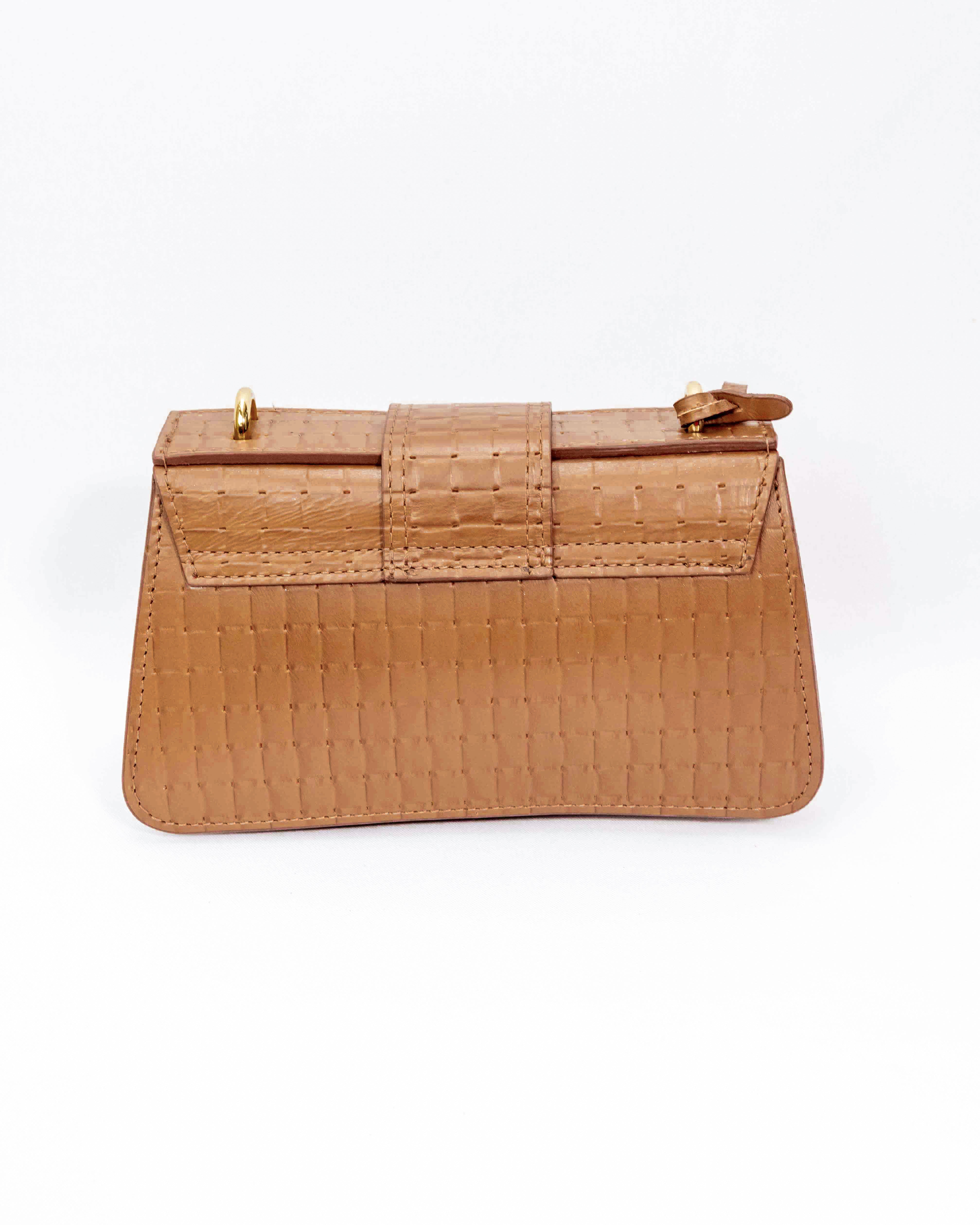 BOLSA MILÃO CAMEL CROCO