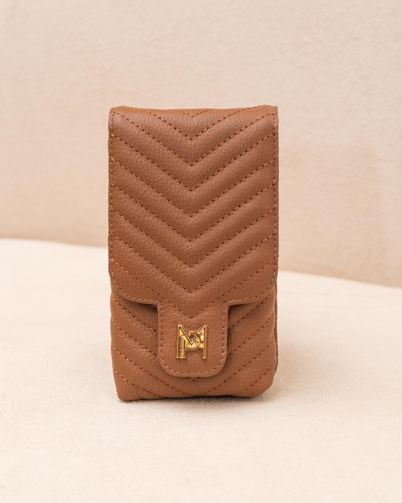 PORTA CELULAR CAMI DE COURO LEGÍTIMO BEGE