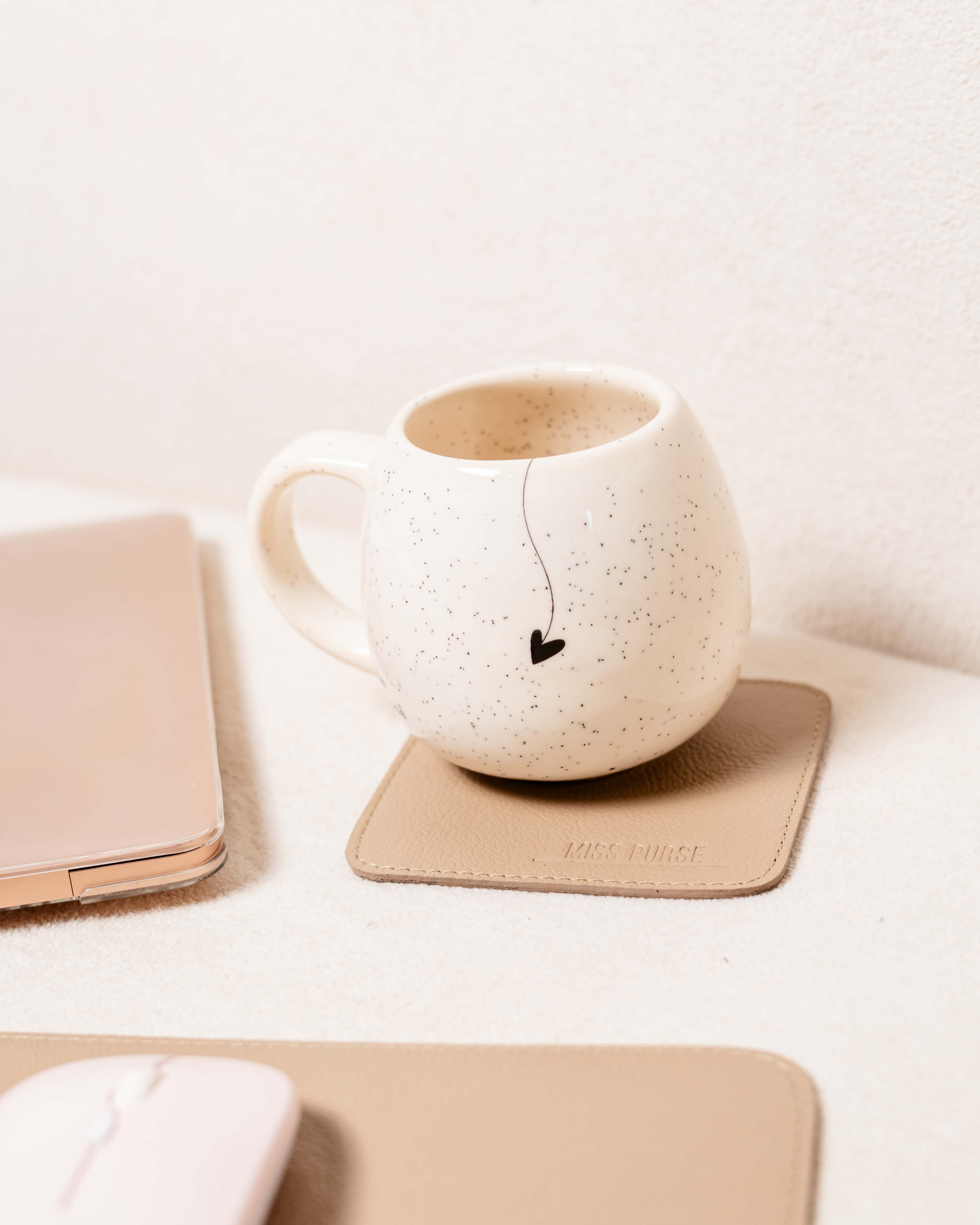 Mousepad + Descanso de Copo de Couro Legítimo