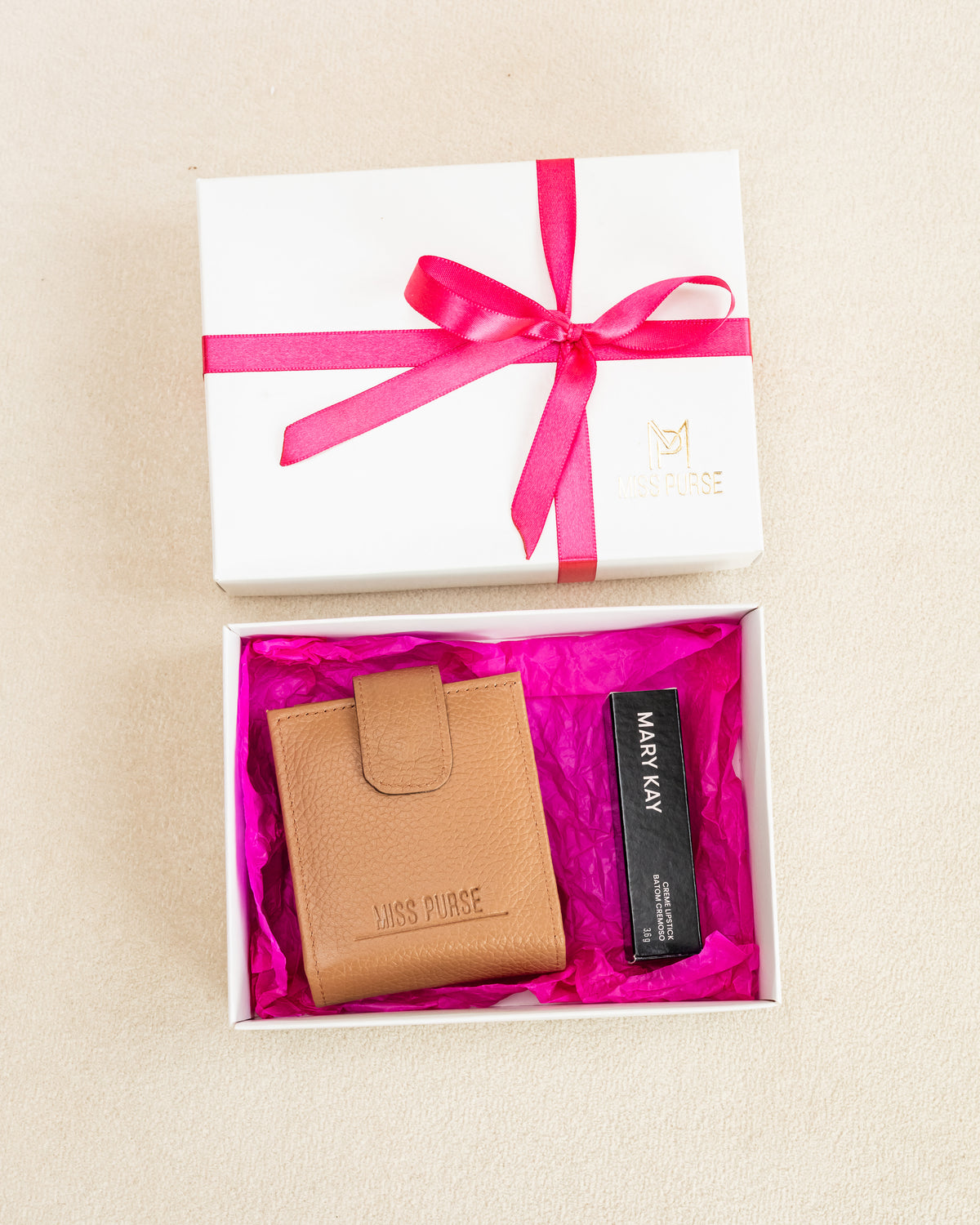 Porta Batom Couro Legítimo + Batom Mary Kay | Parceria com a ONG Oncovita