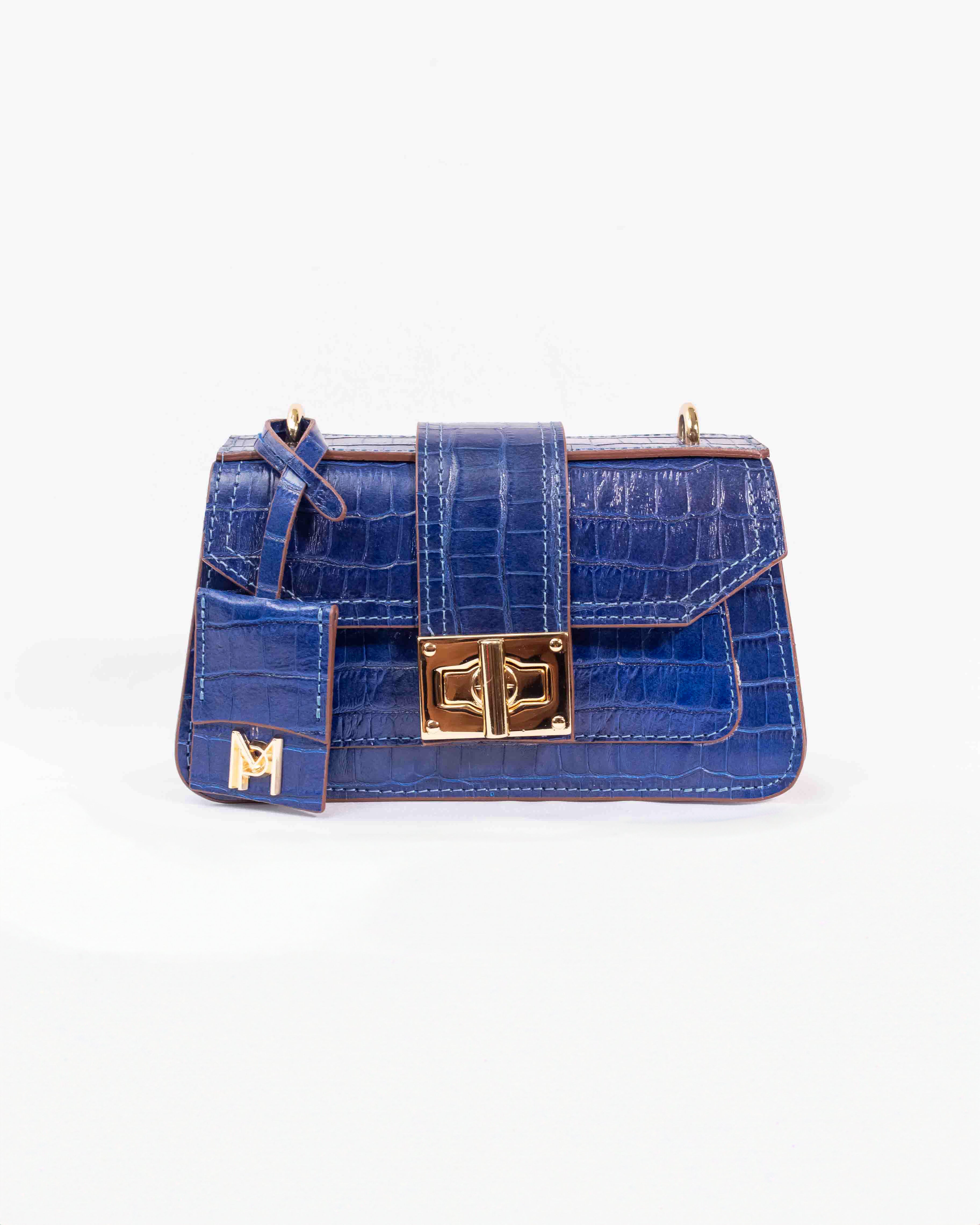 BOLSA MILÃO AZUL ROYAL CROCO (EDIÇÃO LIMITADA)