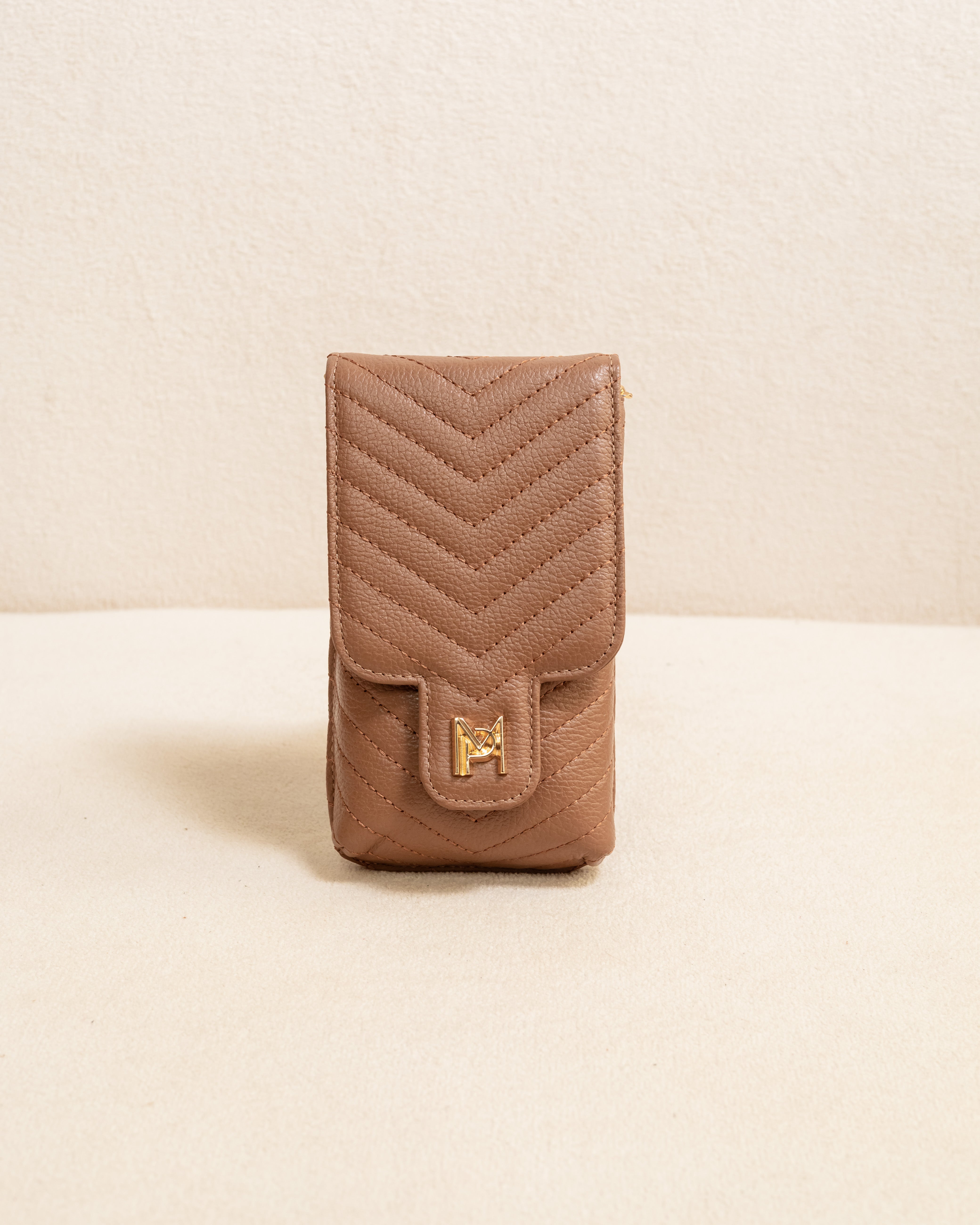 PORTA CELULAR CAMI DE COURO LEGÍTIMO CARAMELO