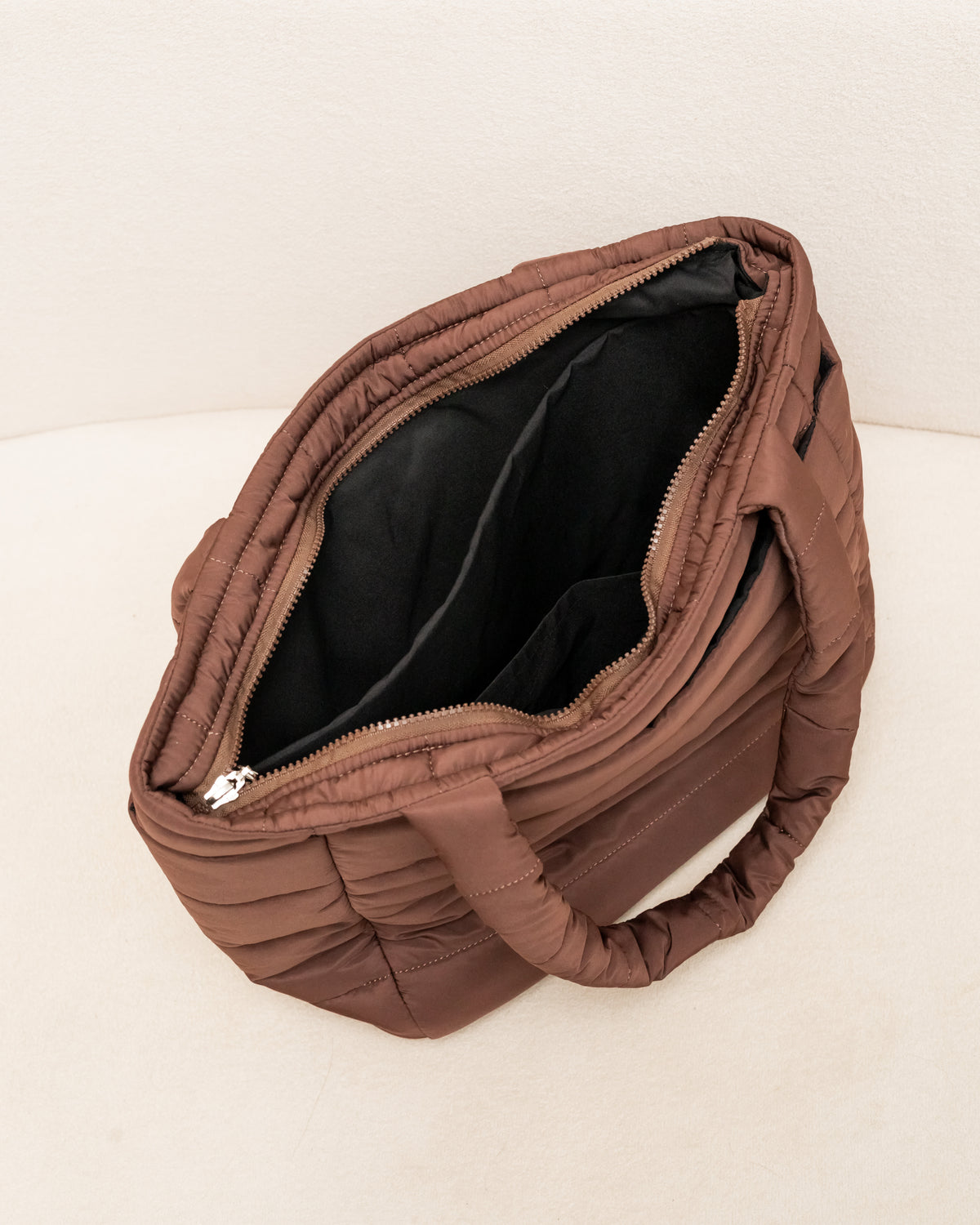 Bolsa Puffer Move de Nylon - Marrom