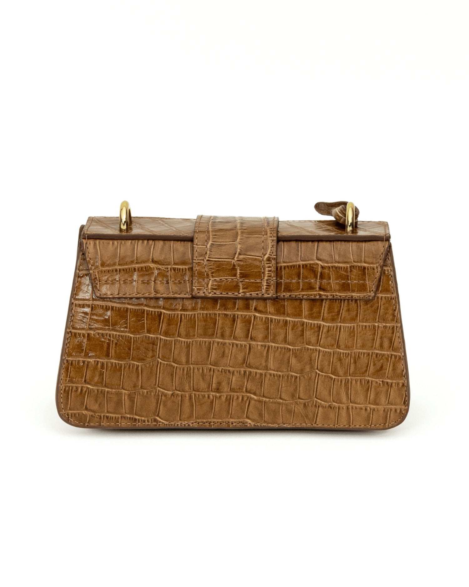 BOLSA MILÃO CAMEL CROCO